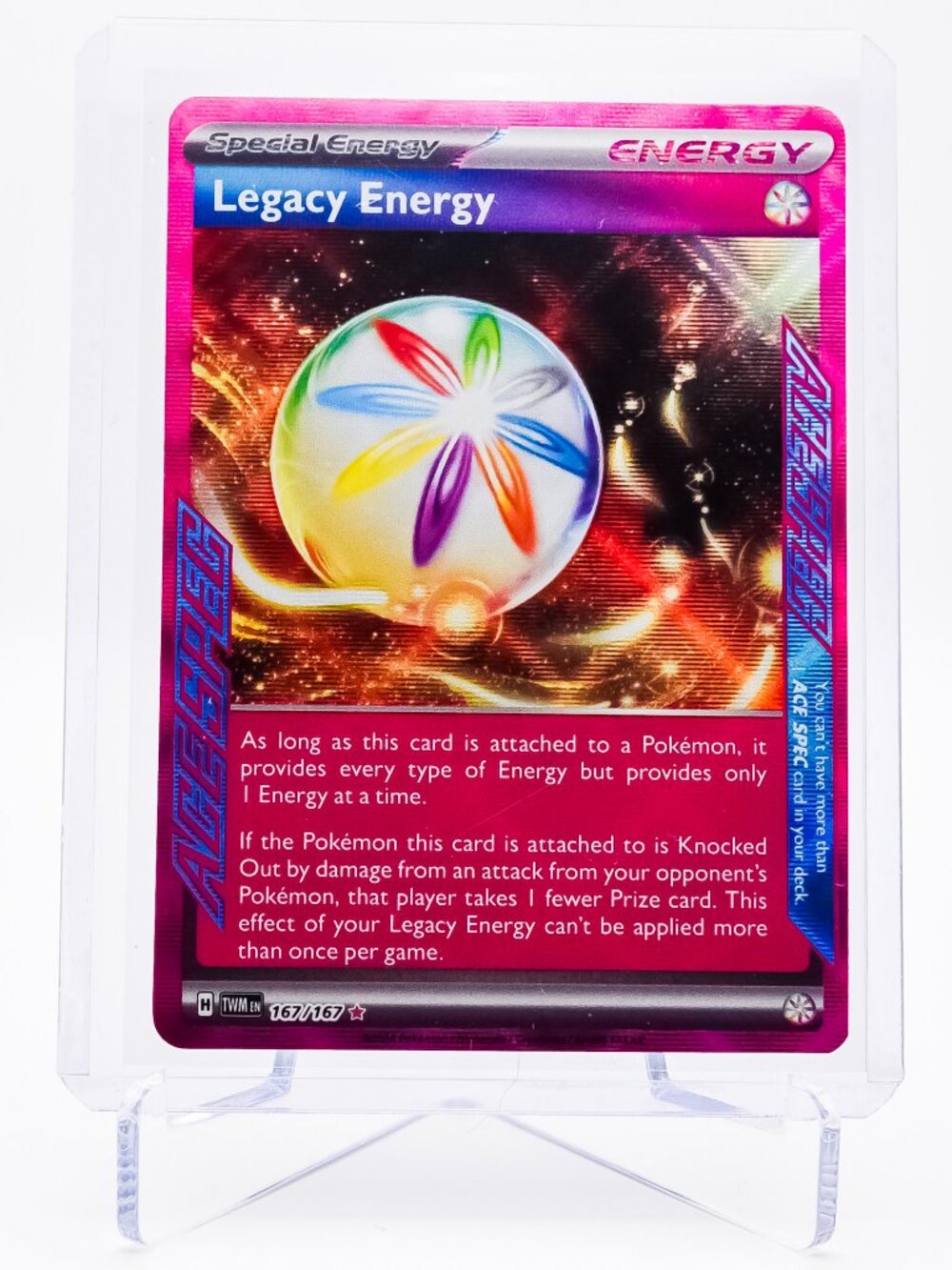 Pokemon Card Legacy Energy 167/167 Holo ACE SPEC Rare Twilight Masquerade NM